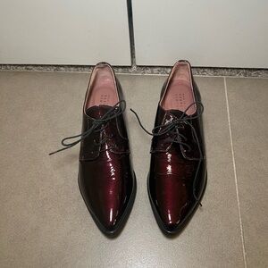 Barneys New York Brown Flats with Classic Elegance